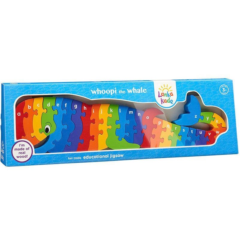 Wooden Alphabet Jigsaw Puzzle: Whoopi the Whale