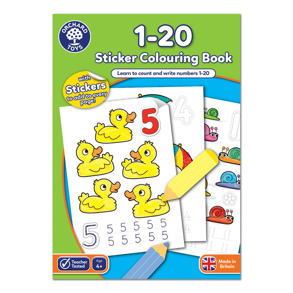 1 - 20 STICKER COLOURING BOOK