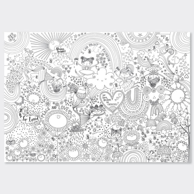 Colouring poster - Magical  fairy land