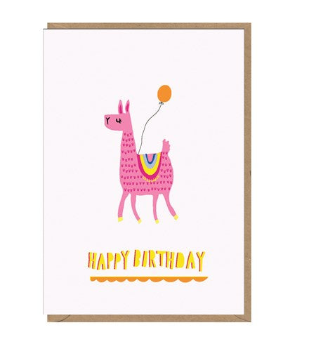 Birthday Card - Happy Birthday: Llama