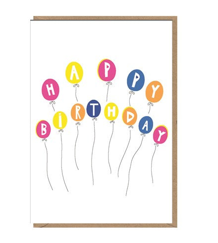 Birthday Card - Balloons