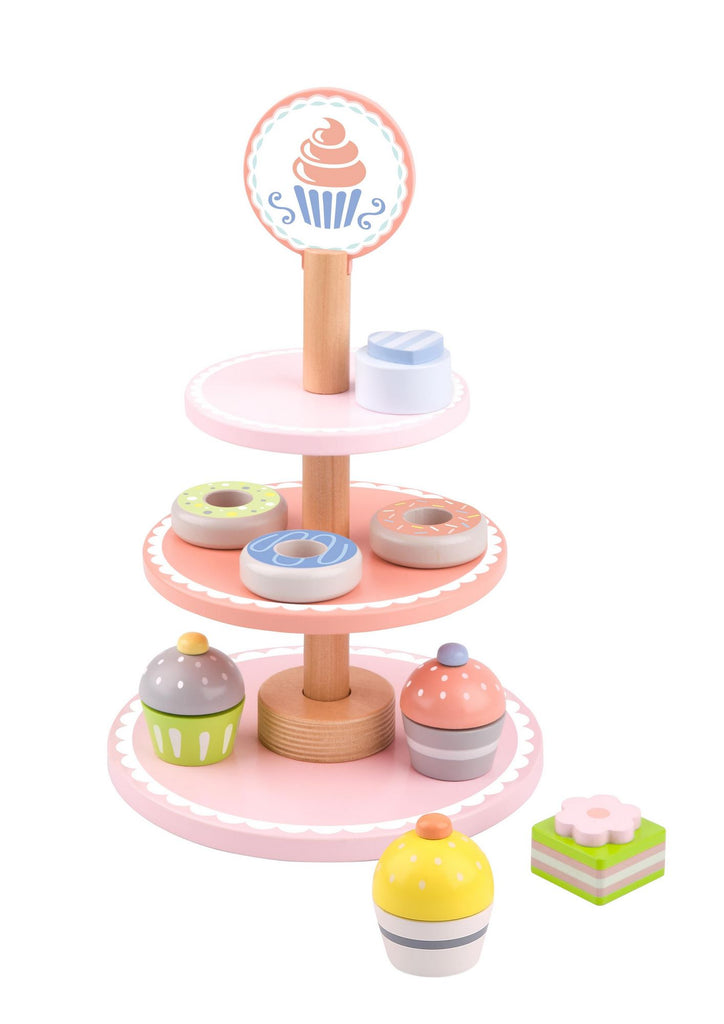 Wooden Toy Cake Stand