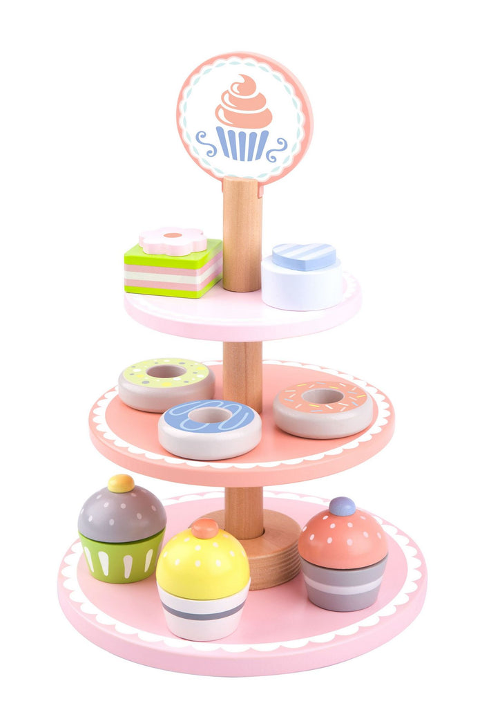 Wooden Toy Cake Stand