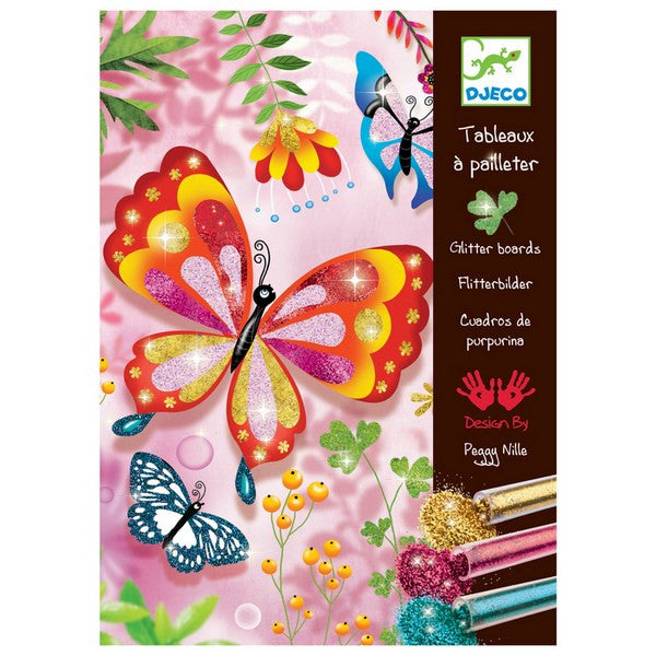 Djeco Glitter Boards - Butterflies.  DJ09503