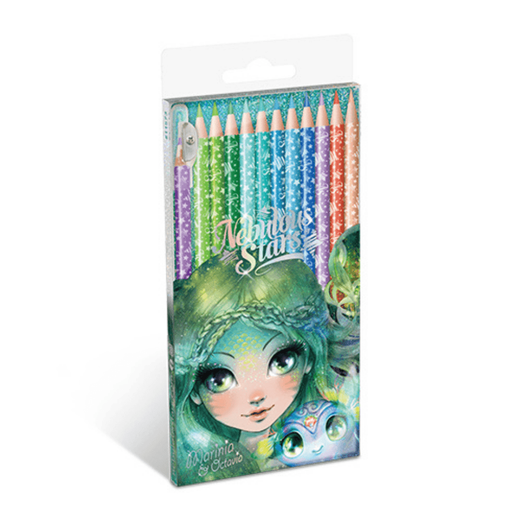 Nebulous Stars 12 Colouring Pencils and Sharpener