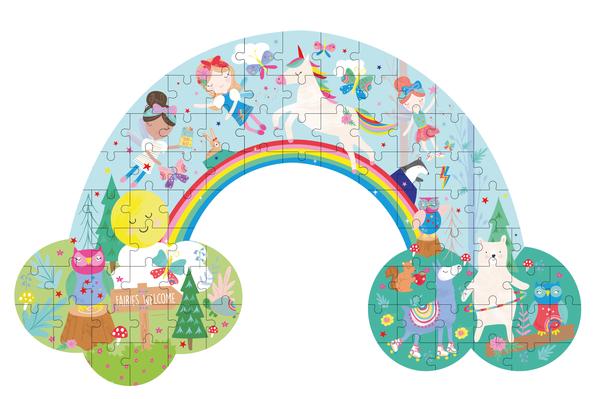 RAINBOW SHAPED JIGSAW - 80 pieces